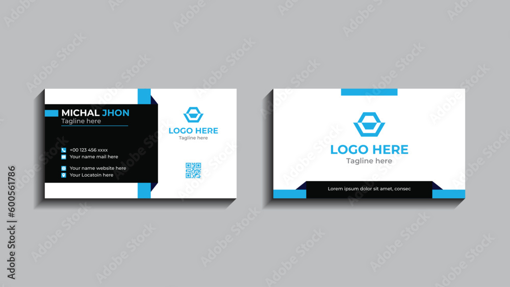 Modern business card - creative and clean business card template. Double-sided creative business card design. Modern business card - creative and clean business card template. Double-sided creative business card design.