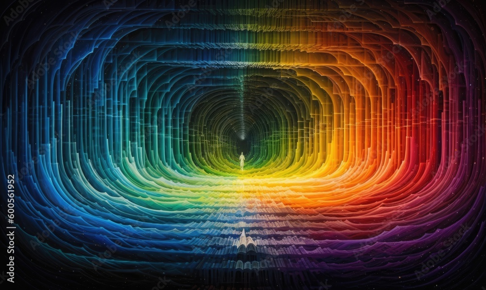 Fototapeta premium Illusions of the inner color spectrum, generative AI