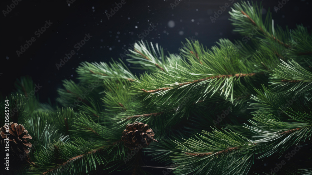 Christmas New Year Background Xmas Pine. Generative AI