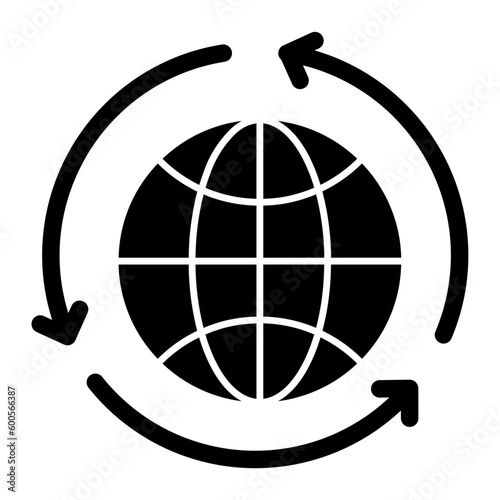 Biosphere Recycle Glyph Icon