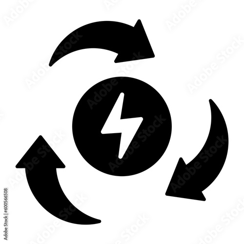 Energy Saving Glyph Icon