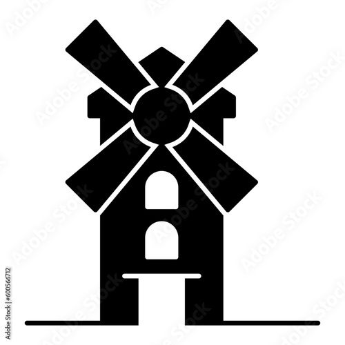 Wind House Glyph Icon