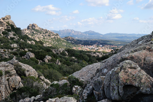 Veduta di Aggius dal bosco di Santa Degna