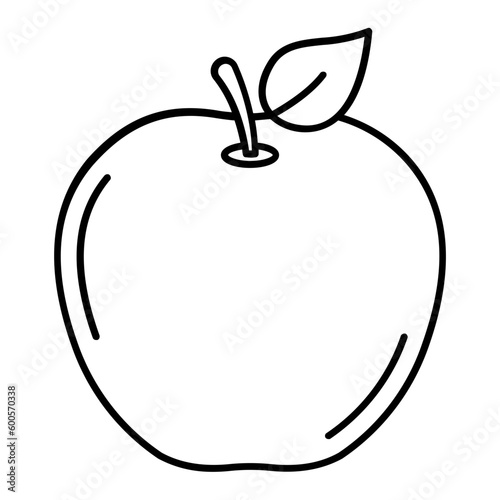 Apple Thin Line Icon