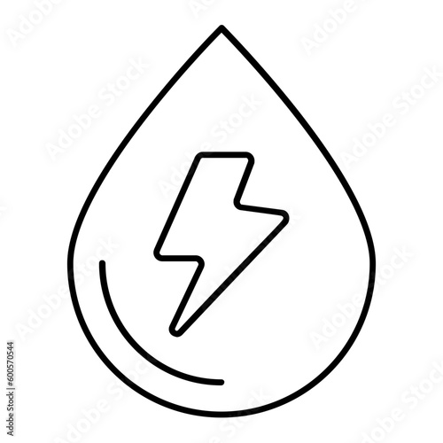 Water Energy Thin Line Icon