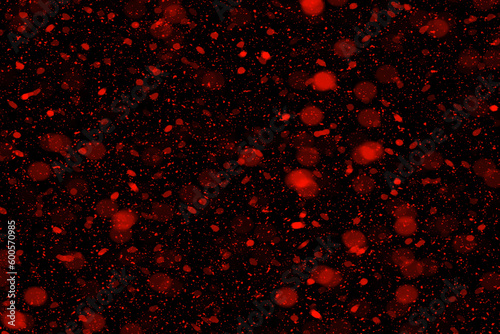 Red neon snow abstract