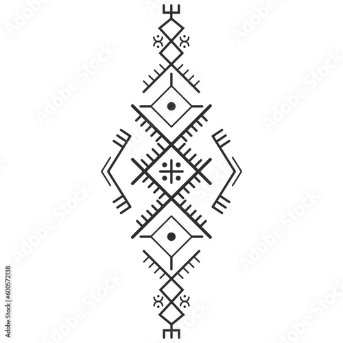 North African Amazigh Berber symbols, Moroccan Amazigh Berber tattoo motif, Kabyle symbol