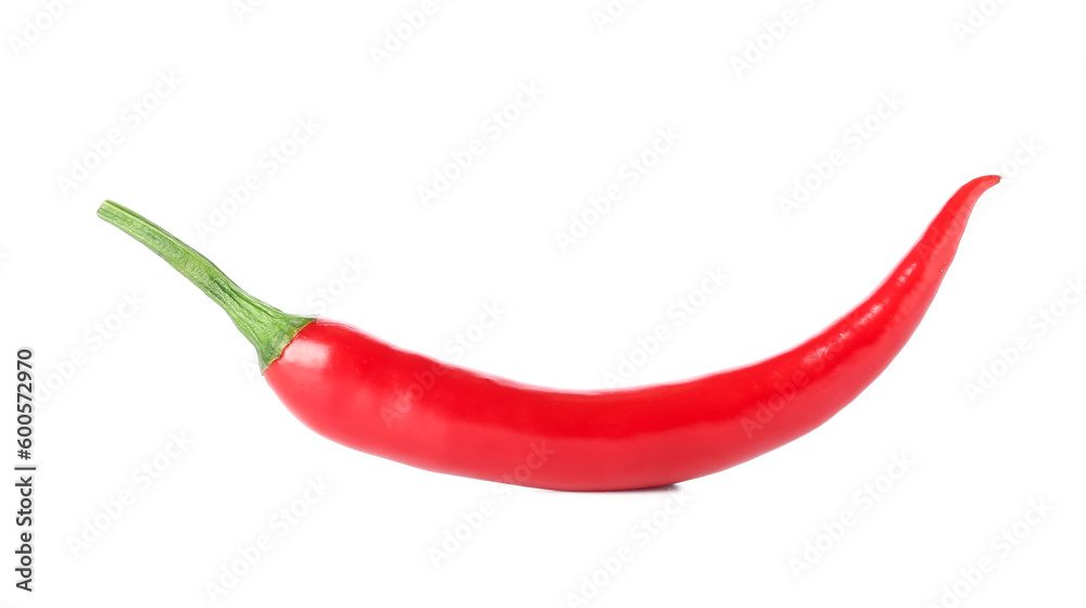 Fresh chili pepper isolated on white background