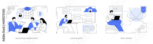 Data safety abstract concept vector illustrations.