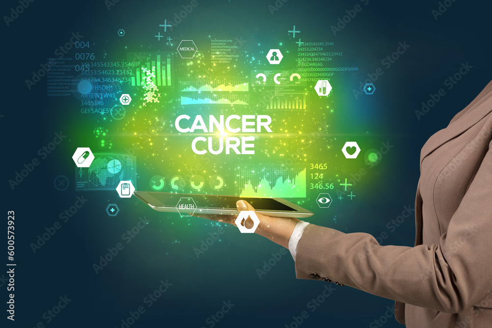 Close-up of a touchscreen with medical inscription Close-up of a touchscreen with medical inscription