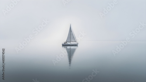 sailing boat on the river