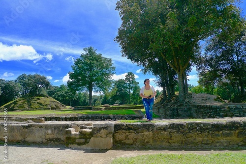 Iximche Mayan ruins in Tecpán, Guatemala photo