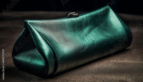 Luxury leather bag shines with modern elegance generated by AI