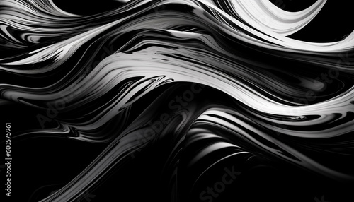 Abstract wave pattern in bright multi colors flowing generated by AI