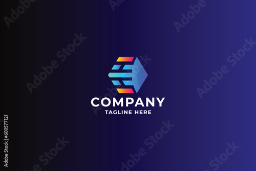 Directa Arrow Side Pro Logo Template
