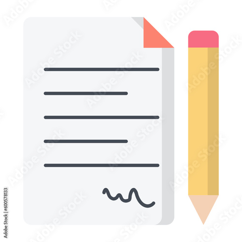 Contract Flat Icon