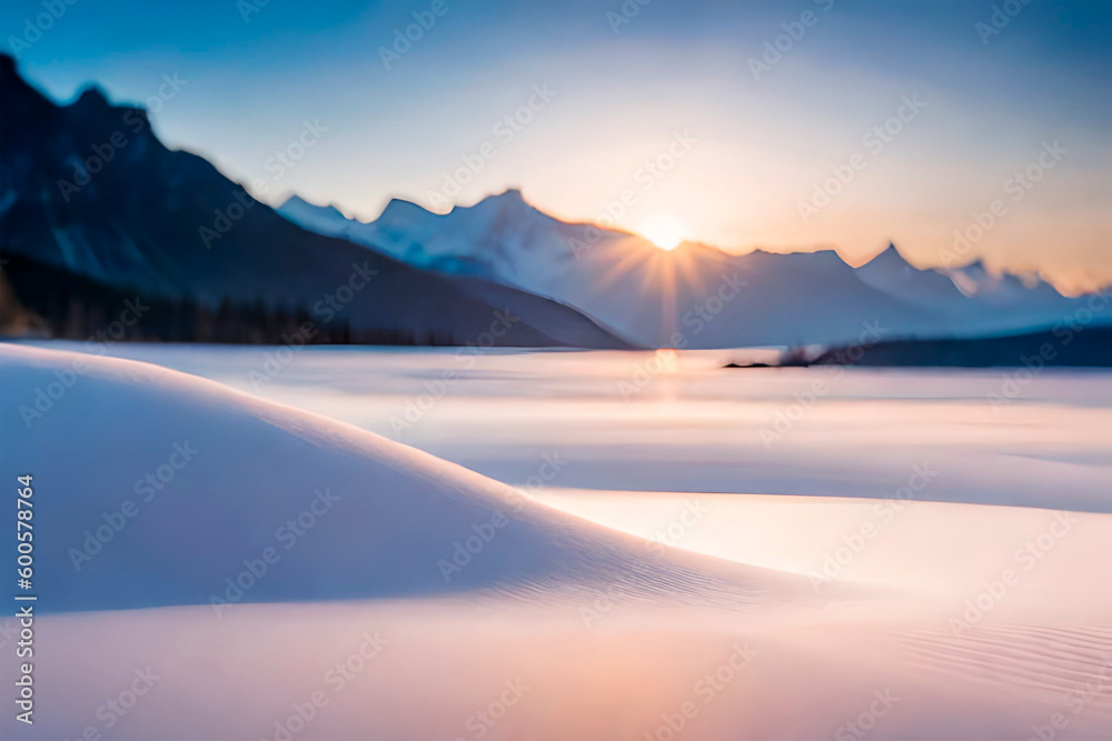 Obraz premium sunrise over the mountains