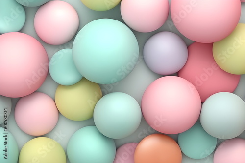pastel tone ball on a white background. Generative AI. © dhimage
