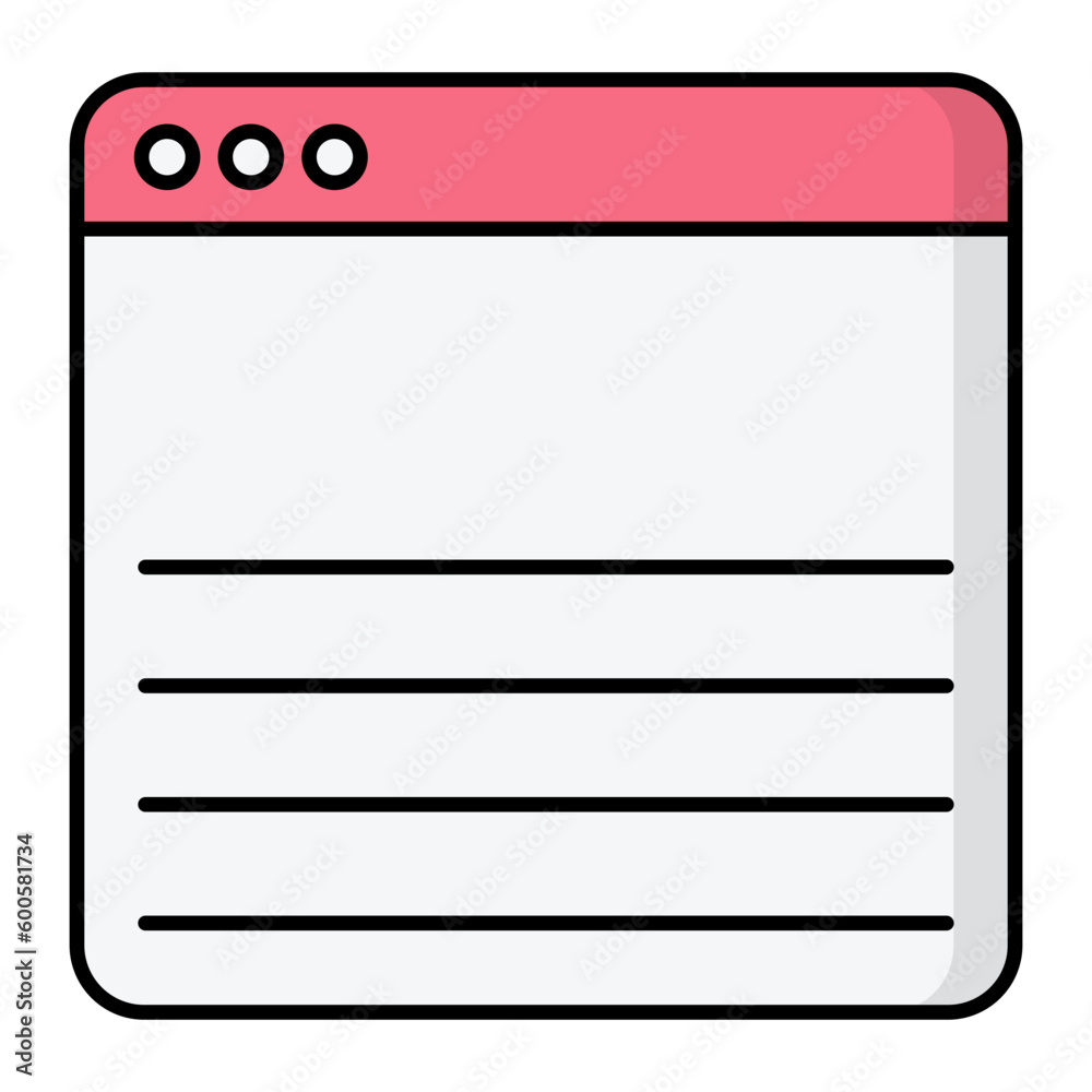 Website Line Color Icon Website Line Color Icon