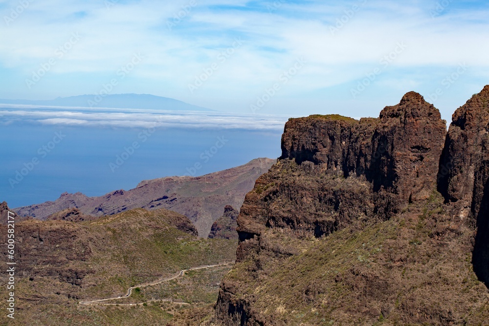 Landscape in the Teno Mountains in Tenerife