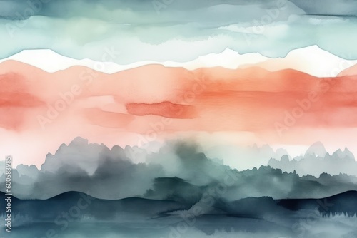 Abstract watercolor background. A blank for design or a graphic resource for a designer. AI generated, human enhanced.
