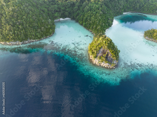Healthy fringing coral reefs grow around the beautiful islands that rise from West Papua's seascape. This remote part of Indonesia is known for its incredibly high marine biodiversity.