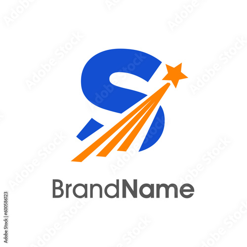 Initial S Flying Star Logo