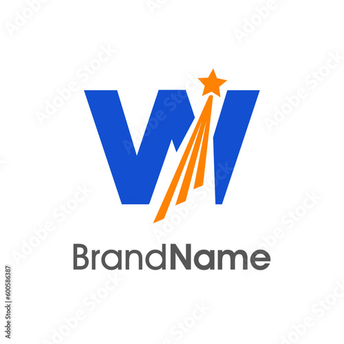 Initial W Flying Star Logo