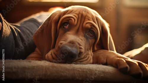 Puppy Love: Cuddles with a Bloodhound