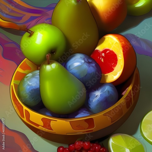 cesto di frutta sul tavolo
