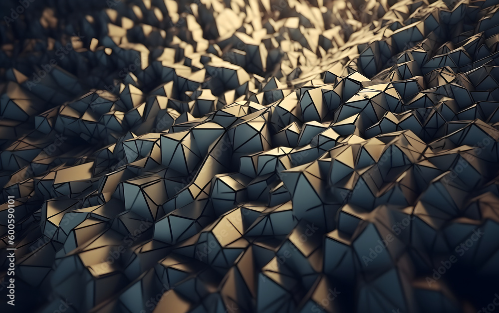 Fototapeta premium Twisted abstract technology background, Generative AI