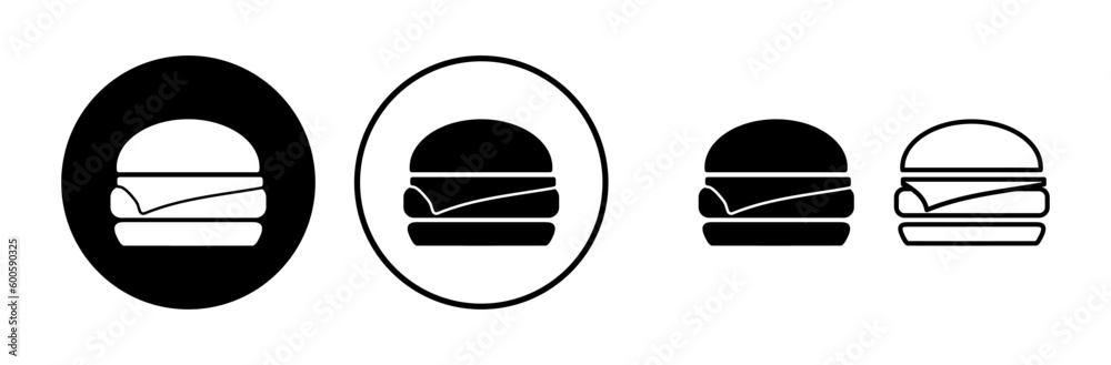 Burger icon vector. hamburger logo icon. fast food icon Burger icon vector. hamburger logo icon. fast food icon