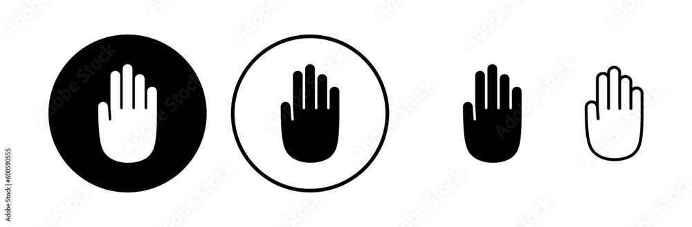 Hand icon vector. hand symbols. palm