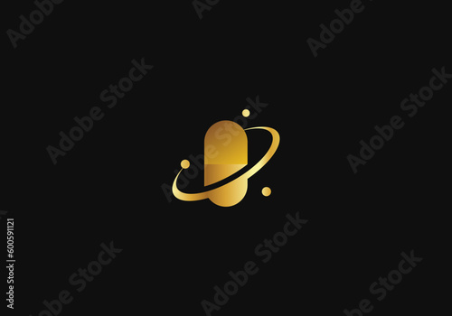 Logo Medical, Pill Medicine, Luxury Gold and Minimalist, Editable color