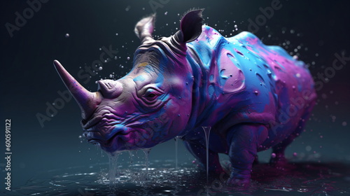 Rhino in the night © Watermelon Jungle