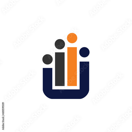 unity logo template. Icon Illustration Brand Identity. Isolated and flat illustration. Vector graphic