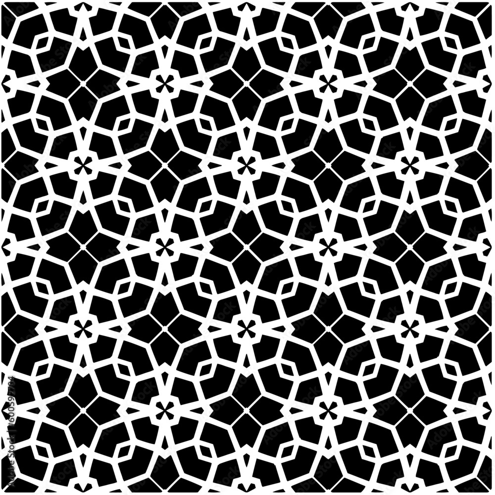 Abstract seamless monochrome pattern on white background for coloring. Design for banner, card, invitation, postcard, textile, fabric, wrapping paper, coloring book. Abstract seamless monochrome pattern on white background for coloring. Design for banner, card, invitation, postcard, textile, fabric, wrapping paper, coloring book.