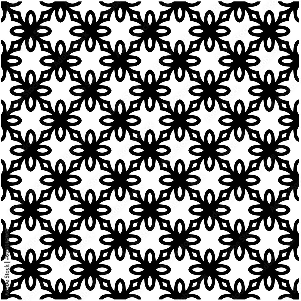 Abstract seamless monochrome pattern on white background for coloring. Design for banner, card, invitation, postcard, textile, fabric, wrapping paper, coloring book. Abstract seamless monochrome pattern on white background for coloring. Design for banner, card, invitation, postcard, textile, fabric, wrapping paper, coloring book.