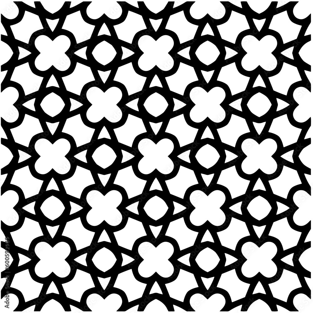 Abstract seamless monochrome pattern on white background for coloring. Design for banner, card, invitation, postcard, textile, fabric, wrapping paper, coloring book. Abstract seamless monochrome pattern on white background for coloring. Design for banner, card, invitation, postcard, textile, fabric, wrapping paper, coloring book.