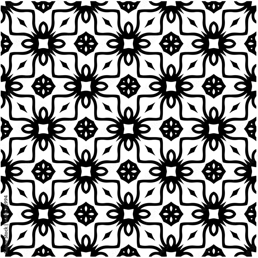 Abstract seamless monochrome pattern on white background for coloring. Design for banner, card, invitation, postcard, textile, fabric, wrapping paper, coloring book. Abstract seamless monochrome pattern on white background for coloring. Design for banner, card, invitation, postcard, textile, fabric, wrapping paper, coloring book.