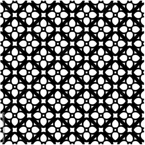 Abstract seamless monochrome pattern on white background for coloring. Design for banner, card, invitation, postcard, textile, fabric, wrapping paper, coloring book.