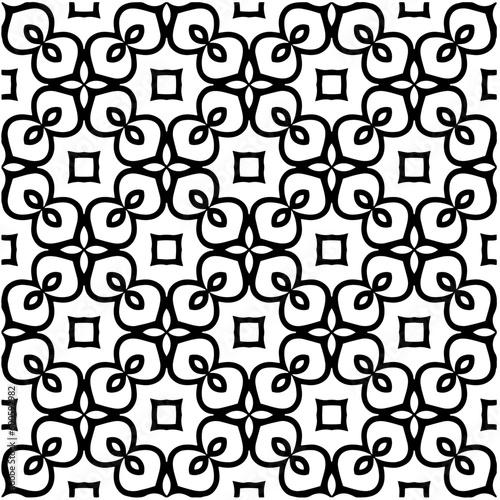 Abstract seamless monochrome pattern on white background for coloring. Design for banner  card  invitation  postcard  textile  fabric  wrapping paper  coloring book.