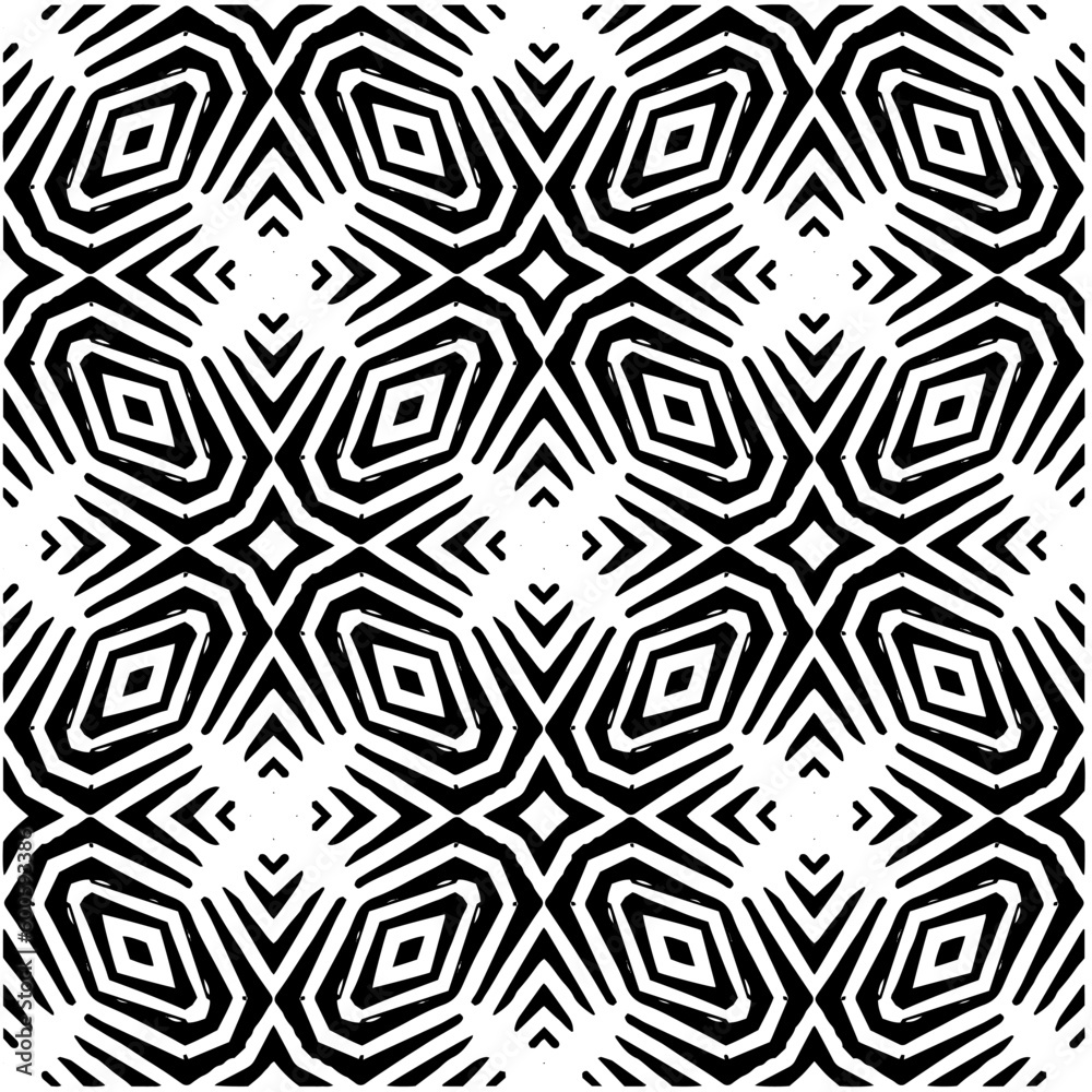 Abstract seamless monochrome pattern on white background for coloring. Design for banner, card, invitation, postcard, textile, fabric, wrapping paper, coloring book. Abstract seamless monochrome pattern on white background for coloring. Design for banner, card, invitation, postcard, textile, fabric, wrapping paper, coloring book.