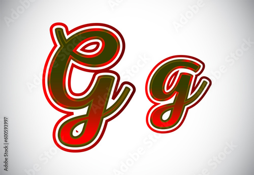 English Upper And Lower Case Letter G. Graphic Alphabet Symbol For Corporate Business Identity