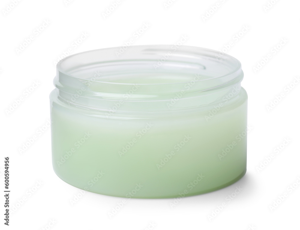 Jar of petroleum jelly on white background Jar of petroleum jelly on white background