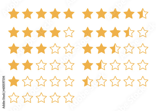 Star Rating SVG Icons Set