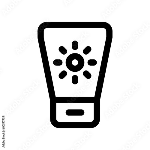 Editable sunblock vector icon. Cosmetics, makeup, skincare, beauty. Part of a big icon set family. Perfect for web and app interfaces, presentations, infographics, etc