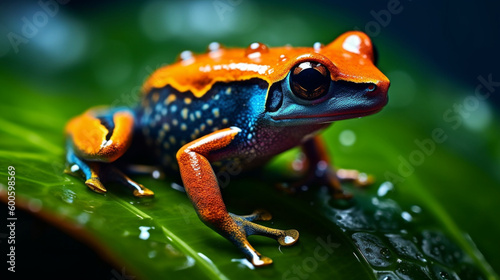 poisonous frog in the forest 