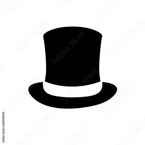 Top hat icon, vector illustration, hat illustration on white background..eps