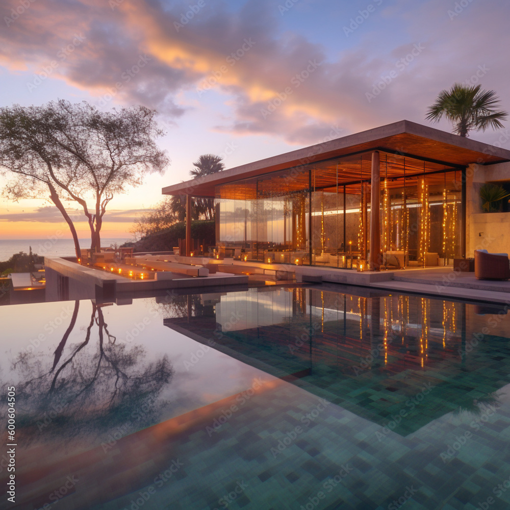 Fototapeta premium resort sunset